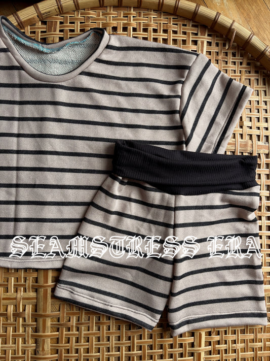 Adult Small Cropped Boxy Tee & Shorts